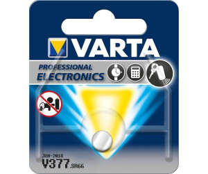Varta V377 Professional Electronics Silberoxid Knopfzelle 1er Pack 