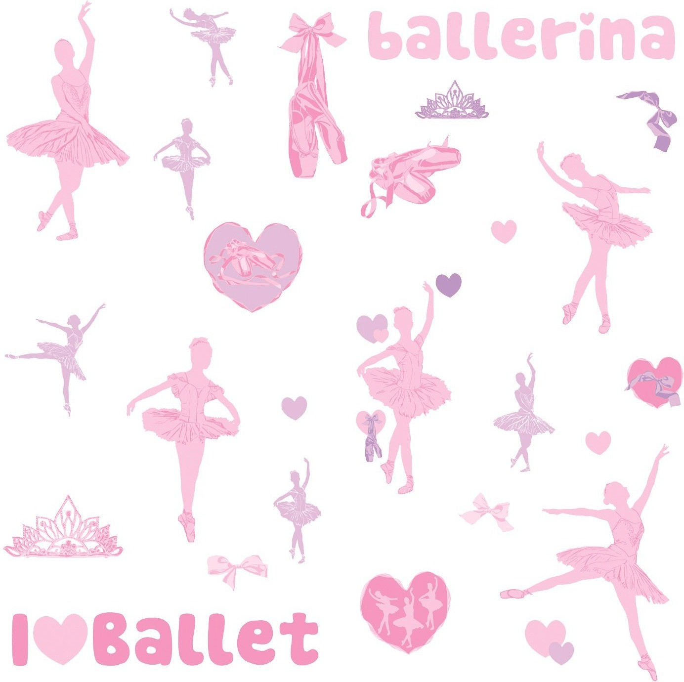 RoomMates Sticker mural I love ballet