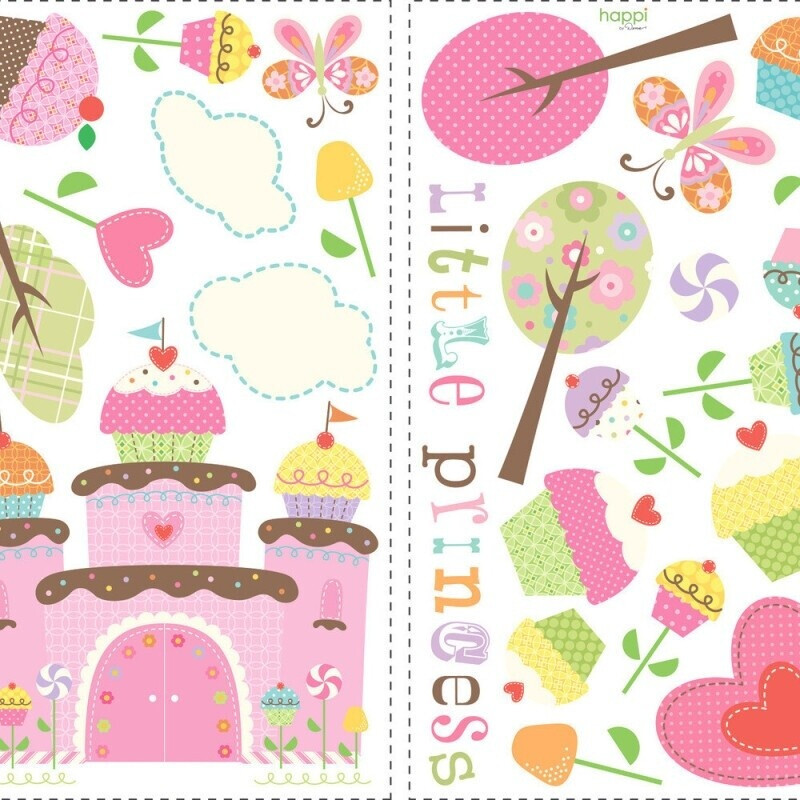RoomMates Stickers Muraux Cupcake Castle