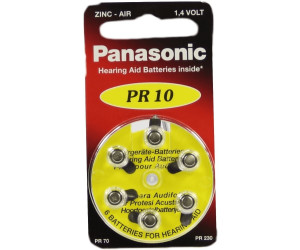 120 x PANASONIC Hörgeräte-Batterie Zinc-Air PR10 PR70 gelb bis 12/2020 