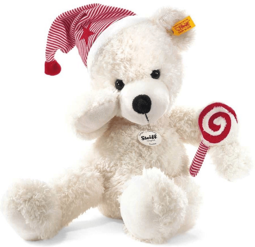 Steiff Lotte Teddy Bear with Cap and Lolly 40cm White