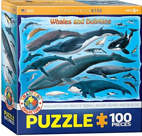 Eurographics Puzzles Whales & Dolphins (100 Pieces)