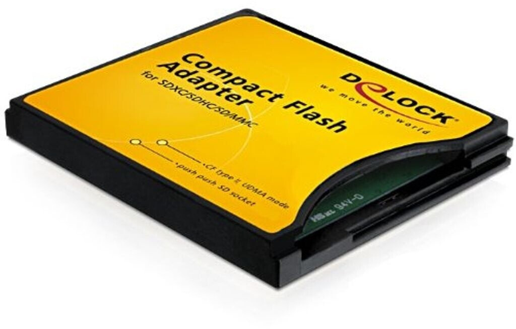 DeLock Adaptateur Compact Flash > cartes mémoires SD / MMC (61796) au
