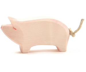 Ostheimer 10951 Schwein rosa gefleckt Kopf hoch aus Holz NEU vom Fachhändler 