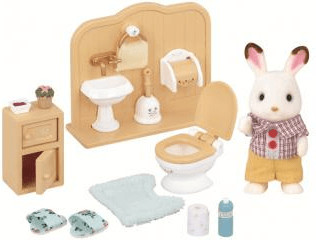 Sylvanian Families Frère Lapin Chocolat aux toilettes