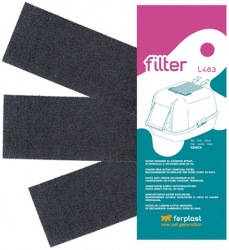 Ferplast Filtres L483 au charbon actif 3 pièces