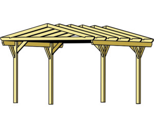 Skan Holz Satteldach Einzel-Carport (Tiefe: 541 cm) ab € 3 140,66 |  Preisvergleich bei