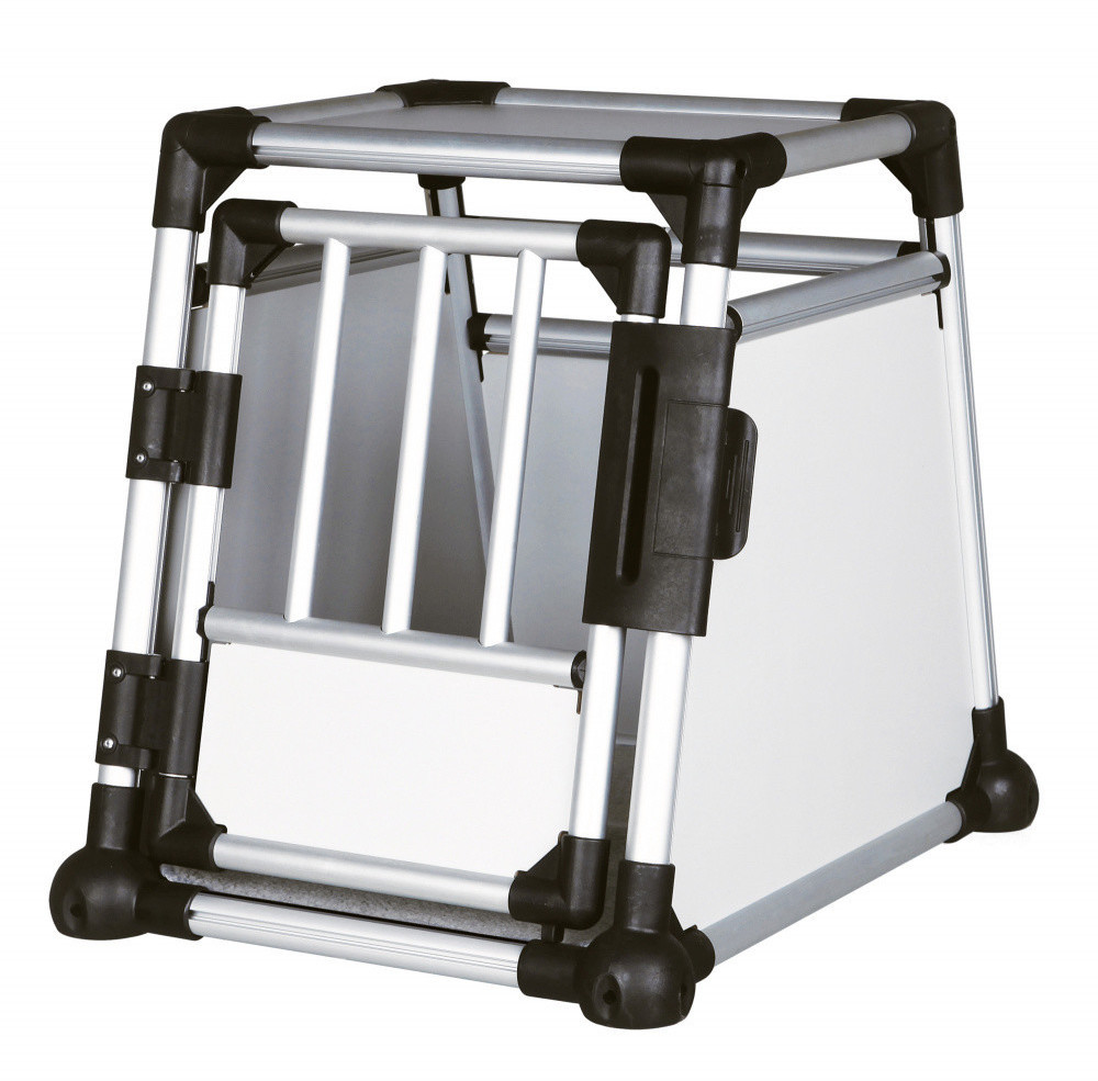 Photos - Pet Carrier / Crate Trixie Transport Box Aluminium  (48 × 57 × 64 cm)