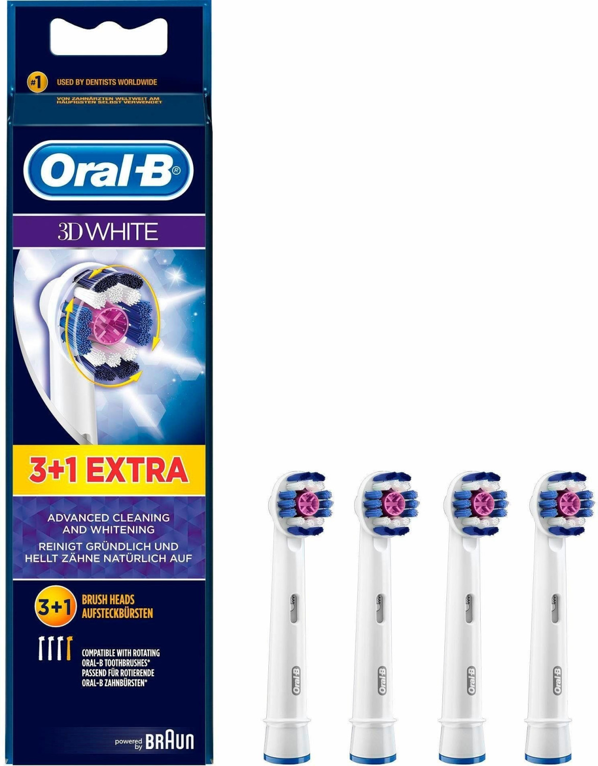 Oral-B 3D White Testine di ricambio (4 pz.) a € 17,60 (oggi)