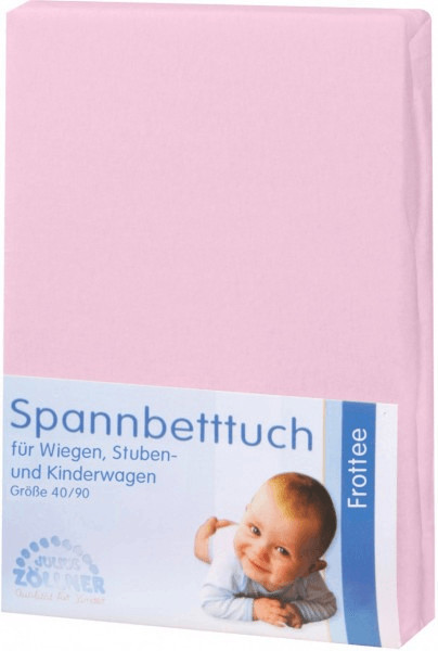 Julius Zöllner Drap housse tissu éponge rose (40 x 90 cm)