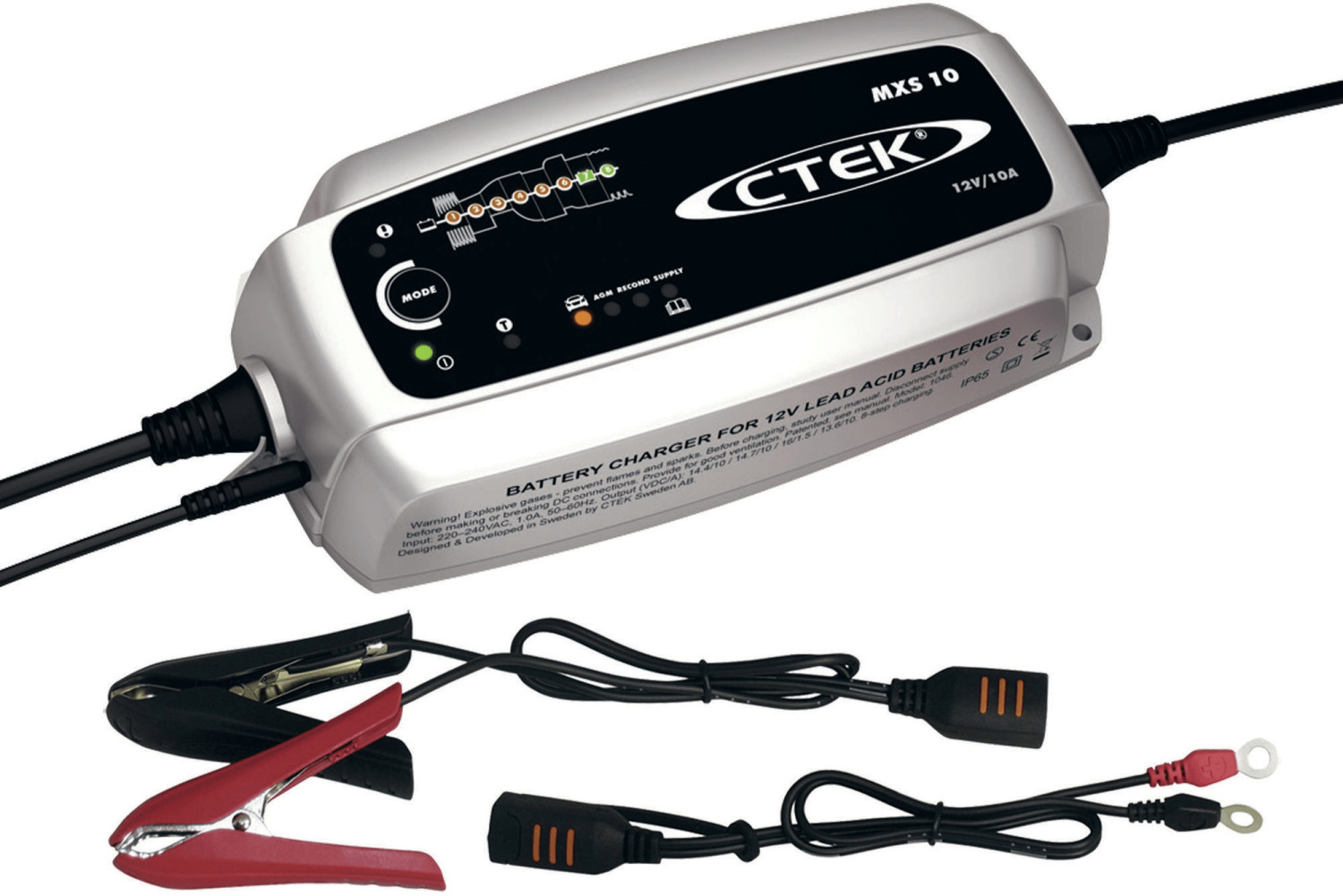 CTEK Batterie Ladegerät MXS 10 Alle Typen von 12V-Blei-Säure-Batterien bis  200A