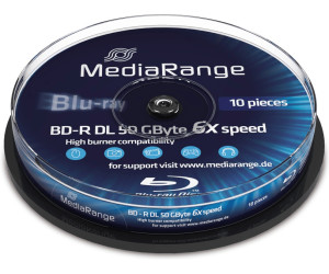 MediaRange BD-R 25GB 6-Fache Schreibgeschwindigkeit 25er Cakebox 