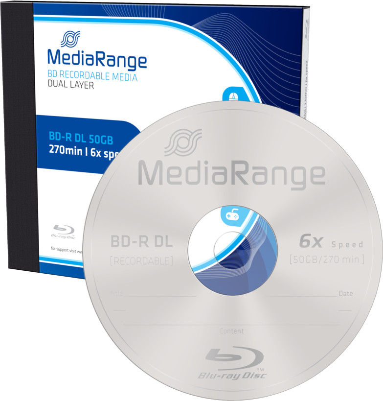 MediaRange BD-R 50Go 270min DL 6x 1 Jewelcase