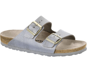 Birkenstock arizona washed metallic blue silver store