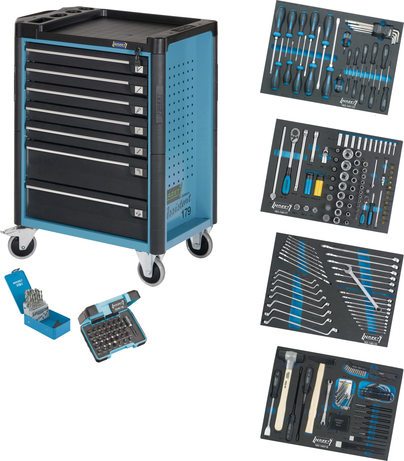 Hazet Servante d'atelier avec assortiment (179-7/220)