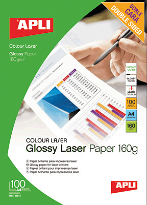 APLI Papier brillant, A4, 160 g/m² (11817)
