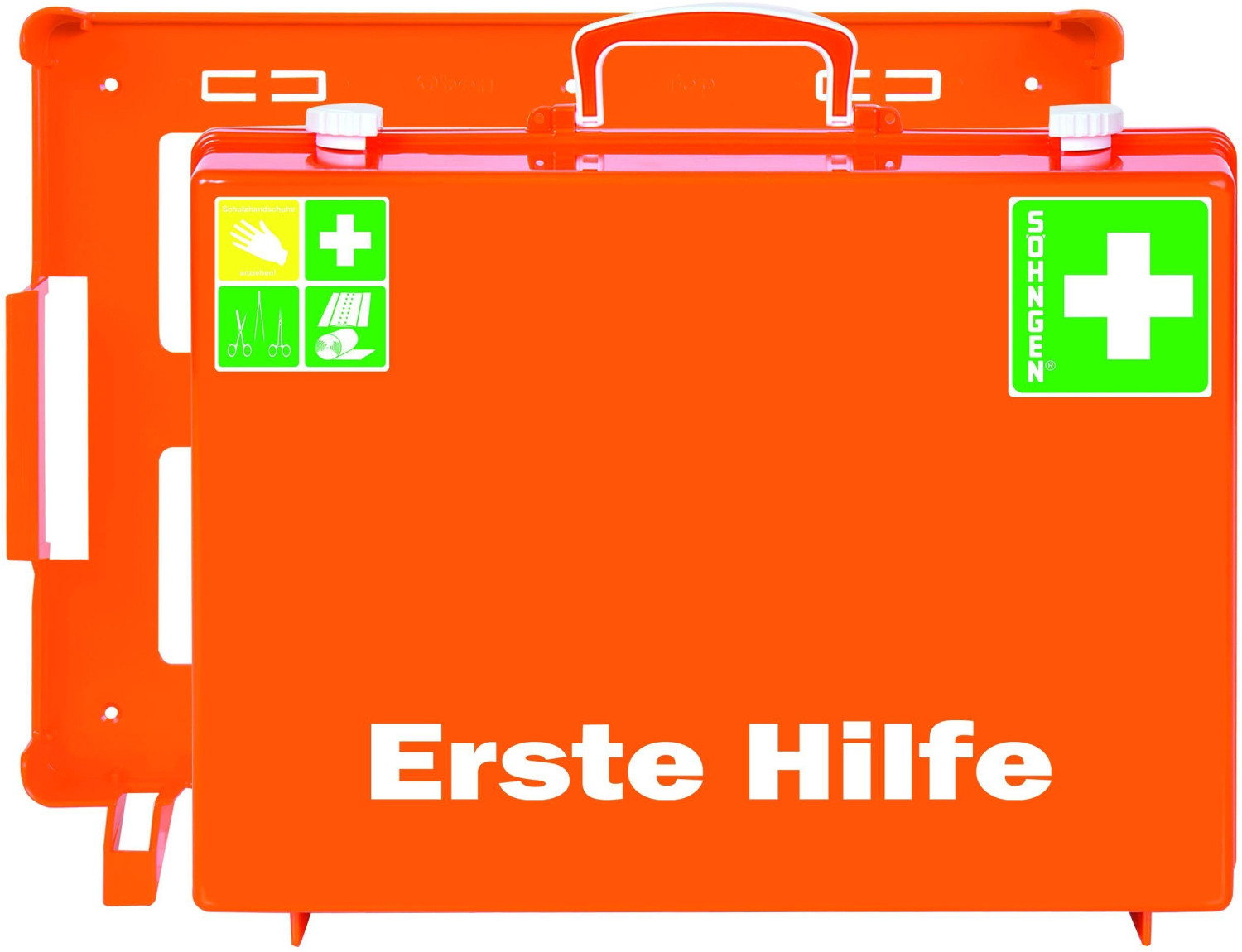 SÖHNGEN® Erste-Hilfe-Koffer Senior, leer, weiß, Wandhalterung