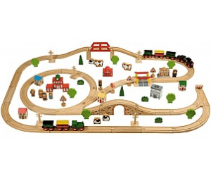 John Crane Tidlo Small World - Wooden Train Set (100 pieces)