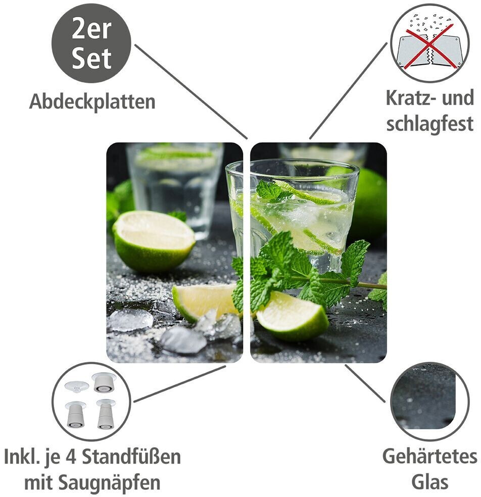 Wenko Lot de 2 protège-plaque Mojito