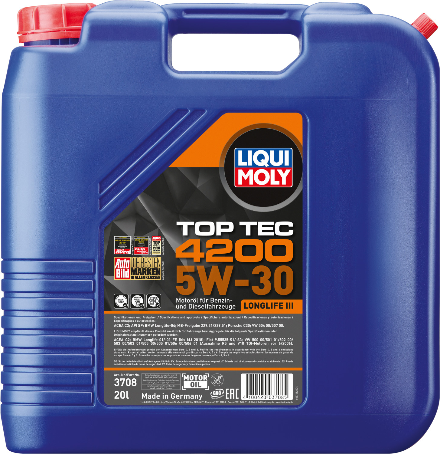 Liqui Moly Top Tec 4300 5W-30 Motoröl 1l - Motoröle für alle Fahrzeuge