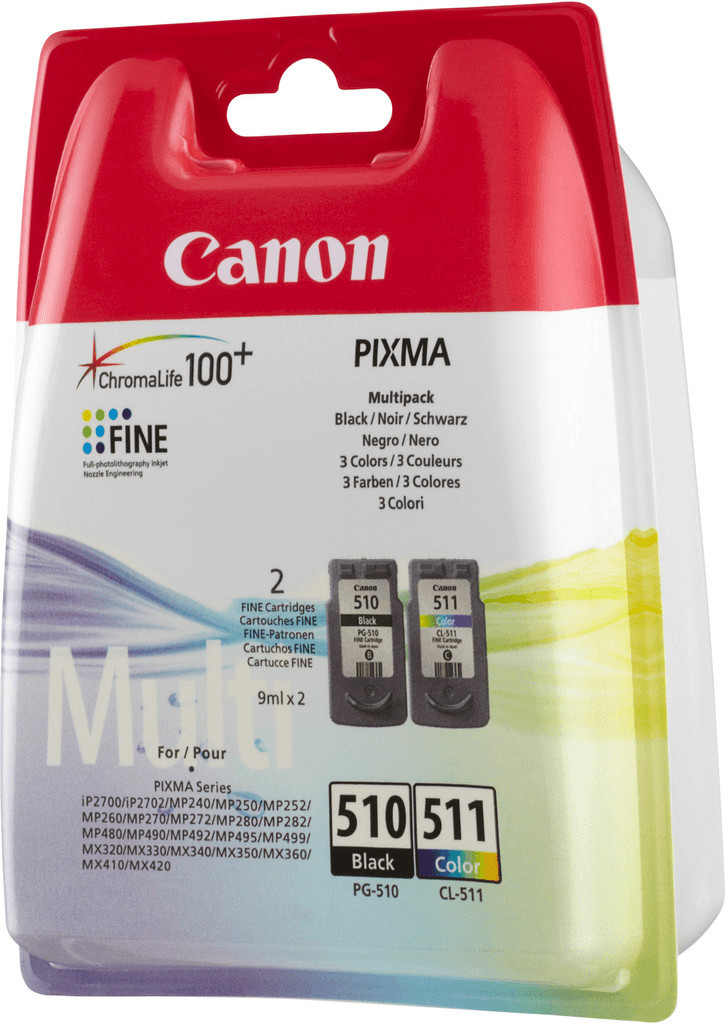 Soldes Canon PG-510/CL-511 Multipack 4 couleurs (2970B010) 2024 au