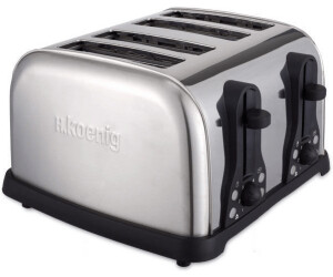 Edelstahl 4 Scheiben Toaster H.Koenig TOS14 4-Schlitz-Toastautomat 1500 Watt 
