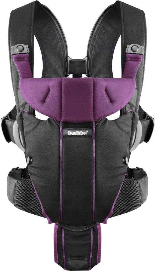 Babybjorn Baby Carrier Miracle Soft Cotton Mix - Black Purple