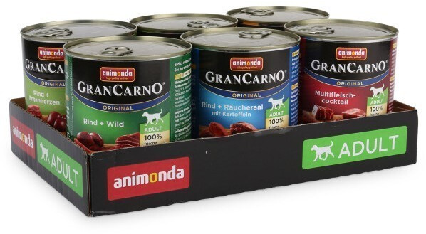 Animonda Gran Carno assortiment d'essai 6 x 800 g pour chien