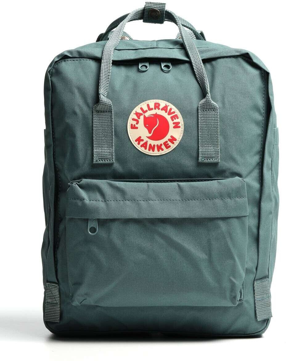 Kanken frost green ox red top