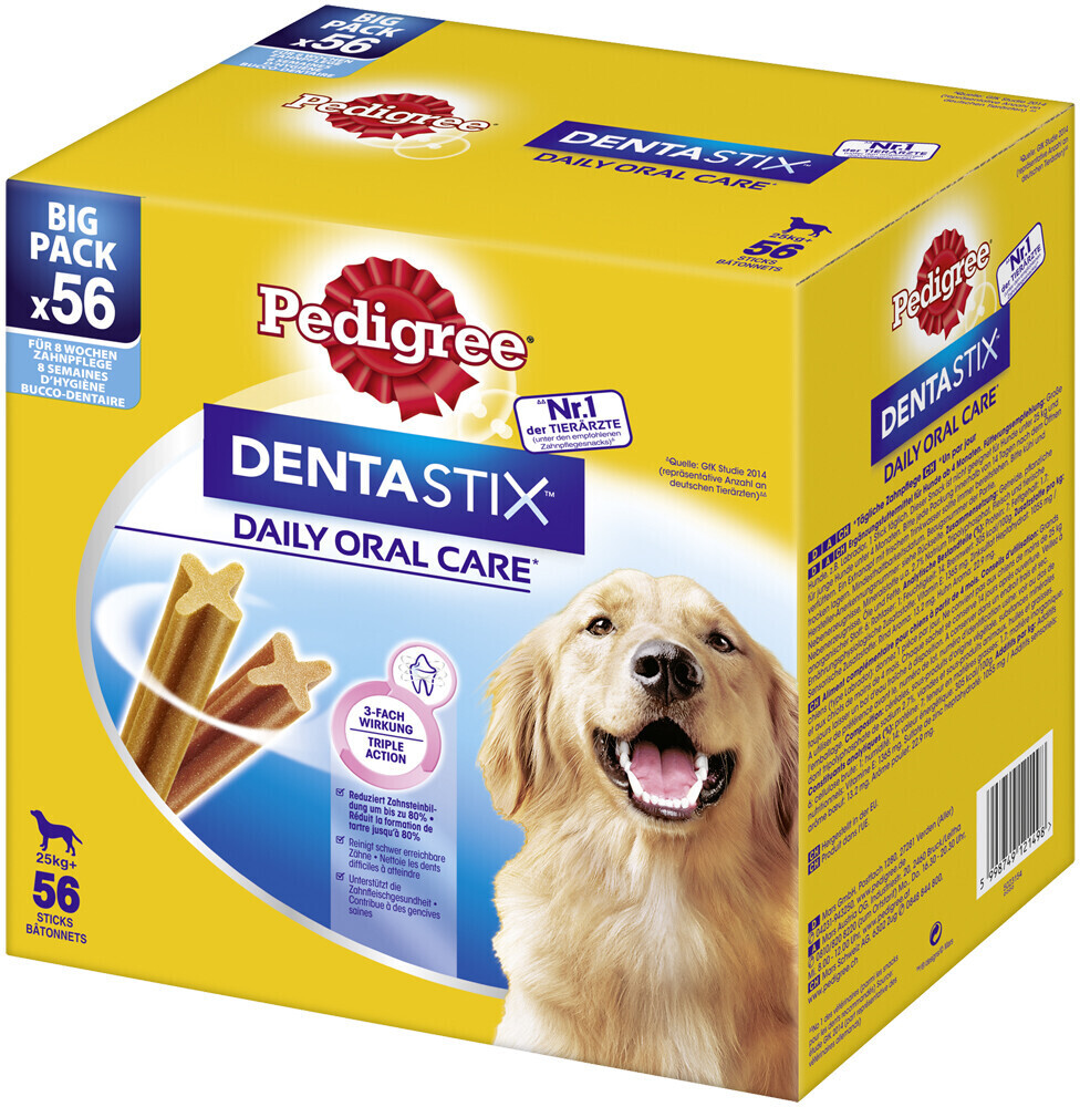 Pedigree Bâtonnets à mâcher DentaStix pour grand chien (56 pièces)