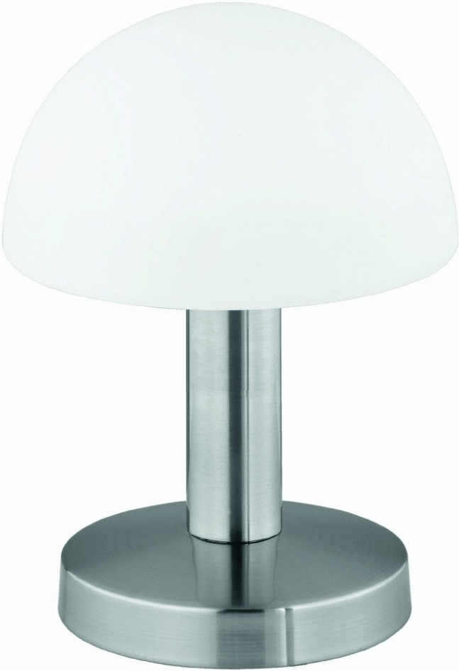 Trio Lampe tactile nickel mat / verre d'albâtre blanc