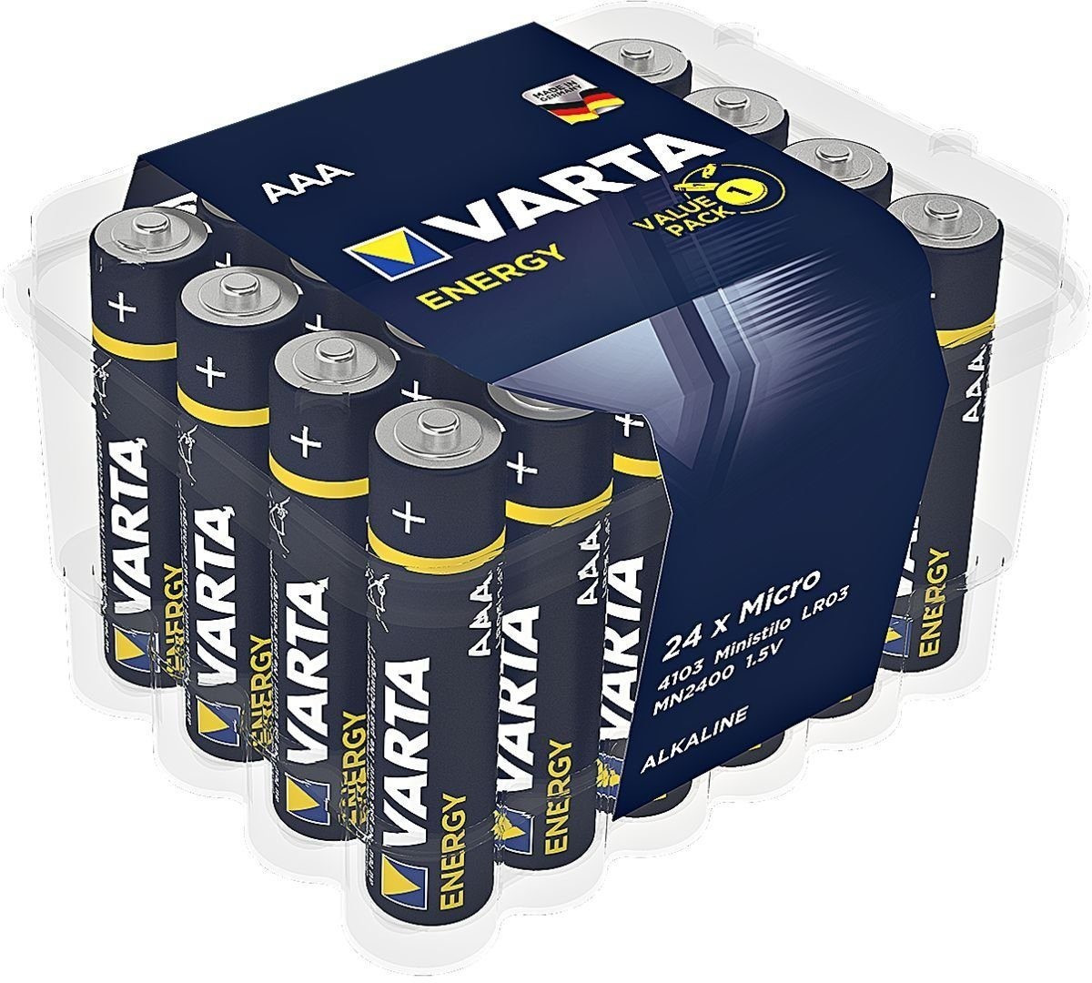 Stock Bureau - VARTA Blister de 10 Piles Longlife LR03/AAA (Micro) Alcaline  Manganese 1,5 V