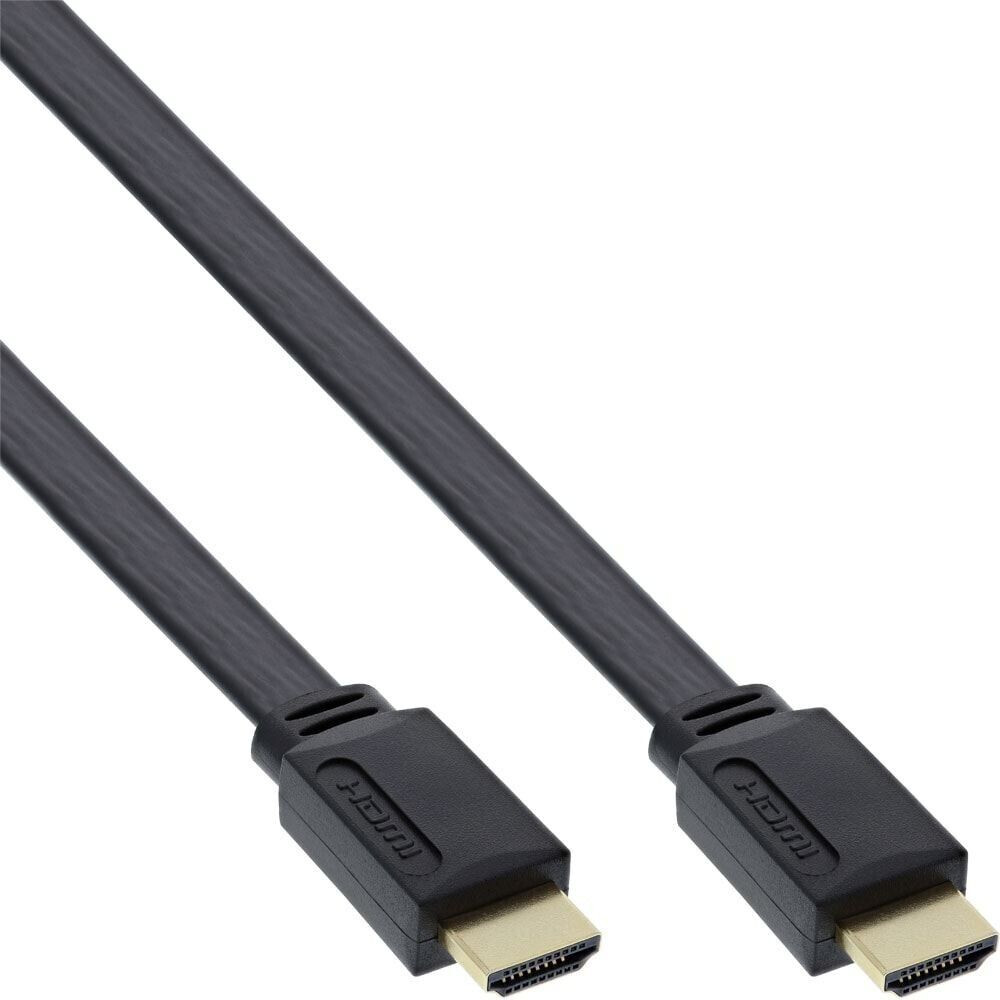 InLine High-Speed flat HDMI cable with Ethernet 0.5m (17055F)