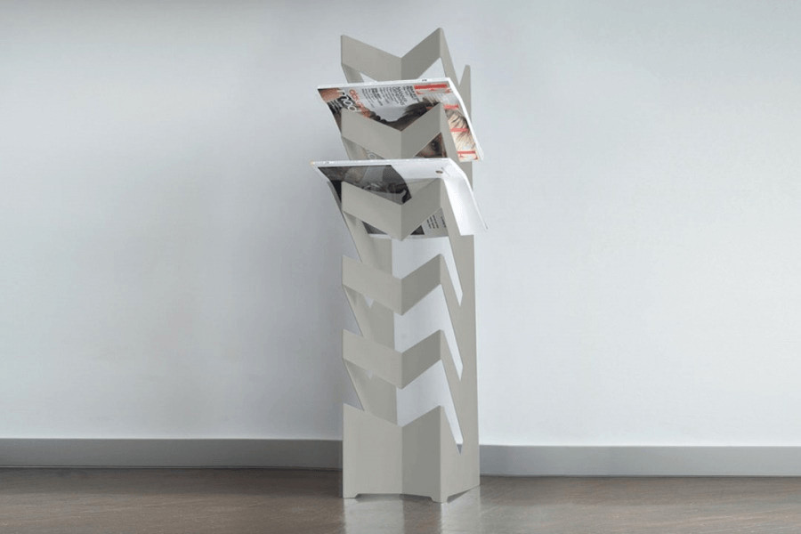 Radius Porte-revues au sol News argent