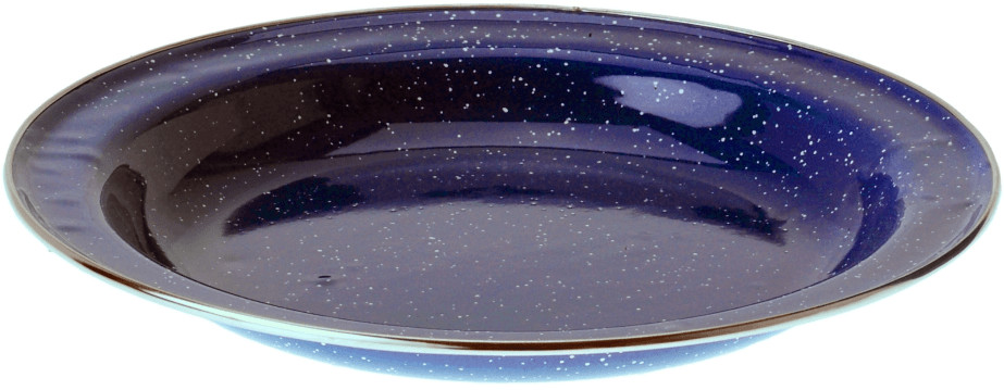 GSI Assiette en émail bleue