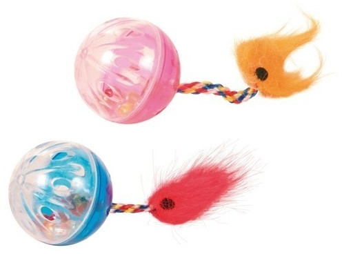 Trixie Set de balles à cliquetis avec queue 4 cm (4165)