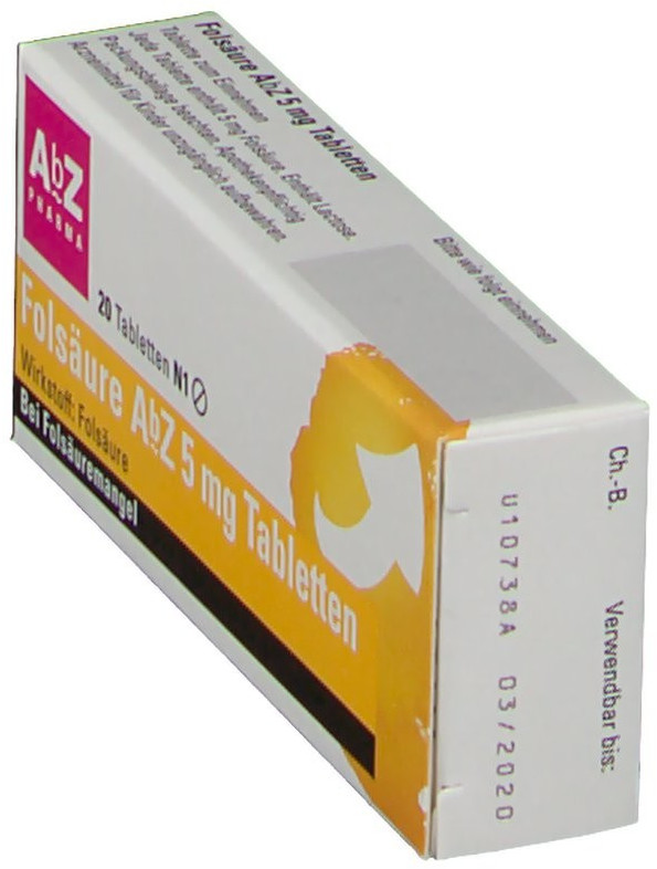 Folsäure 5 mg Tabletten (20 Stk.) ab 1,88 € | Preisvergleich bei idealo.de