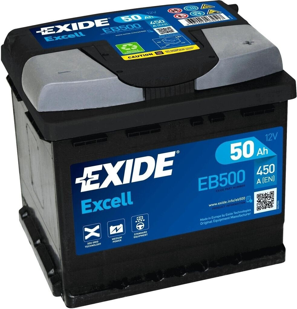 Exide Excell EB500 12V 50Ah