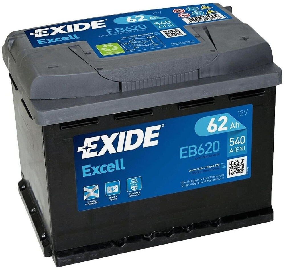 Exide Excell EB620 12V 62Ah