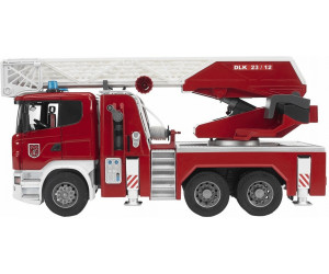 SCANIA R-Serie Feuerwehrleiterwagen mit Wasserpumpe und Light & Bruder 03590 