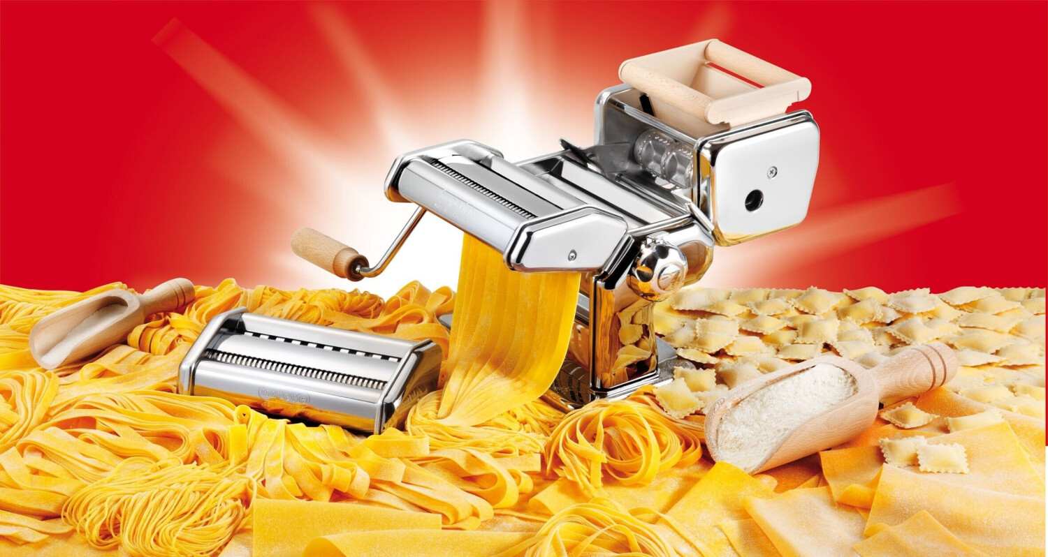 Macchina per la Pasta Manuale con Accessori per Ravioli e Spaghetti Marcato  PASTA SET Prezzo in Offerta su Prezzoforte