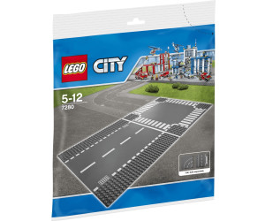 LEGO Straßenplatte 44343 Straße T-Kreuzung dk-grey Bauplatte Grundplatte City 