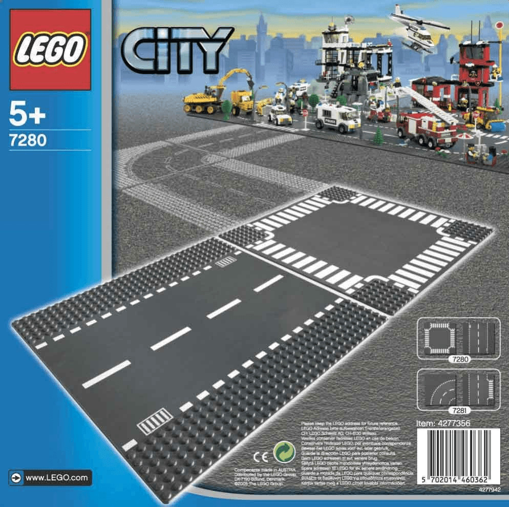 4004 - Plaques Route courbe Compatible avec Lego City neuve - aimboutique