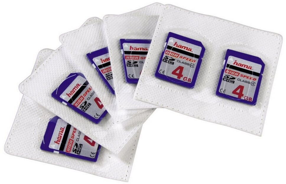 Hama Self Adhesive Sleeves for SD Memory Cards - White