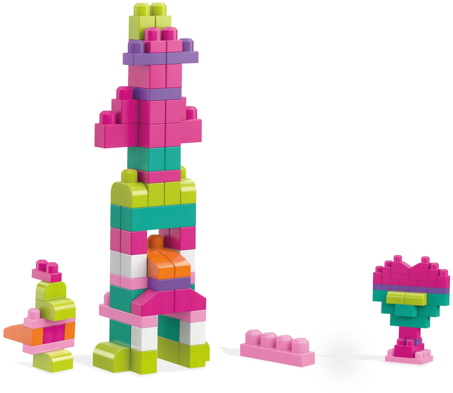 MEGA BLOKS Trendy Building Blocks Bag pink (60 Pieces)