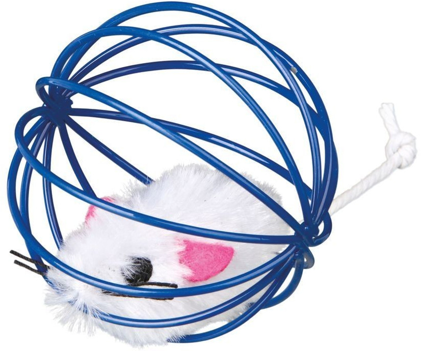Trixie Assortiment souris peluche avec balle métal 6 cm (4115)