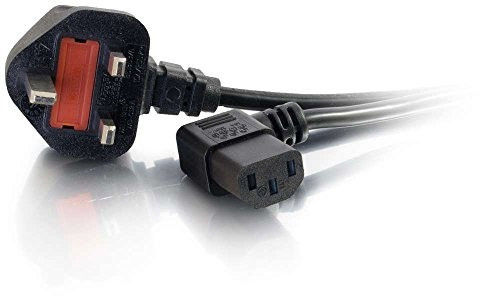C2G 5m 18 AWG Universal 90° Power Cord (IEC320C13R to BS 1363)