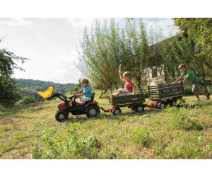 Rolly Toys Massey Ferguson Traktor mit Anhänger Trettraktor ohne Frontlader ro 
