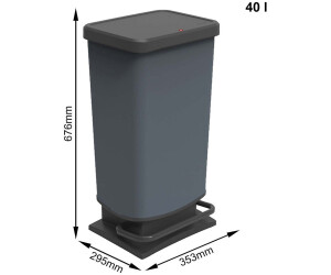  Curver Deco - Cubo de basura (40 L, 40 litros), color blanco :  Hogar y Cocina