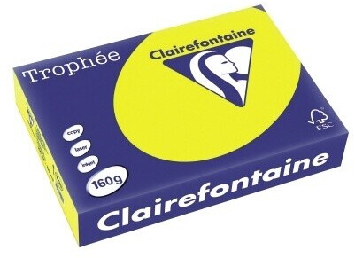 Clairefontaine Papier Trophee, A4, 160g jaune soleil (1029C)